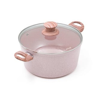 Oală cu capac bisetti stonerose rose giuseppe, ø 24 cm
