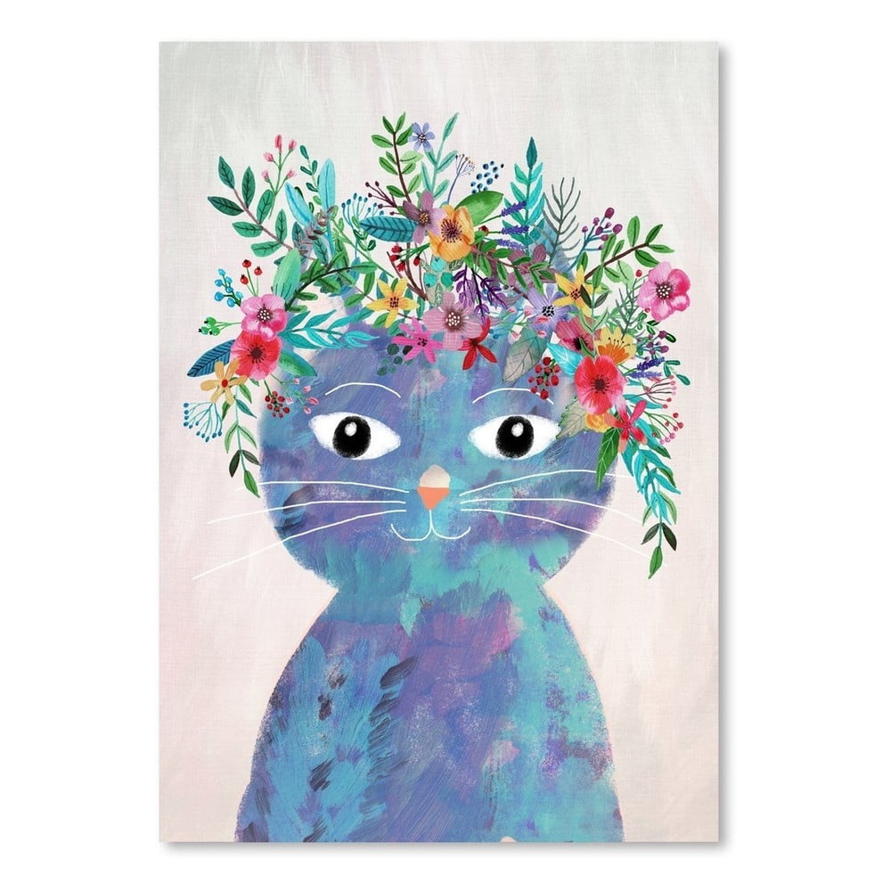 Plakát od Mia Charro - Flower Cat II
