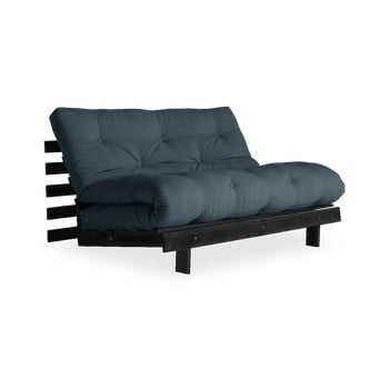Canapea extensibilă karup design roots black/petrol blue, albastru petrol