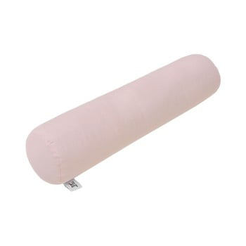 Pernă din in în formă cilindrică pentru copii bellamy dusty pink, 15 x 70 cm, roz