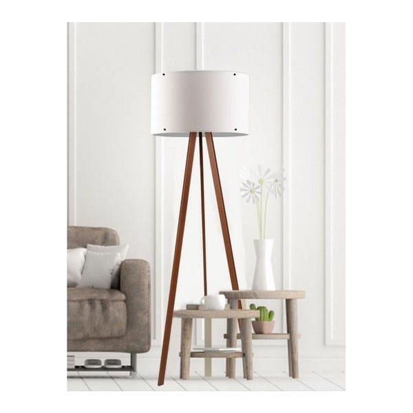 Bílá stojací lampa Simple