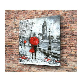 Tablou din sticlă insigne romance on streets, 30 x 30 cm