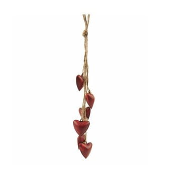 Decorațiune suspendată antic line six red hearts