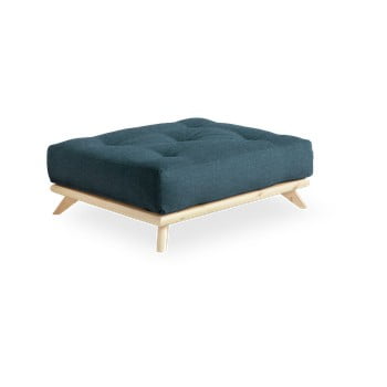 Taburet karup design senza natural/deep blue, albastru închis