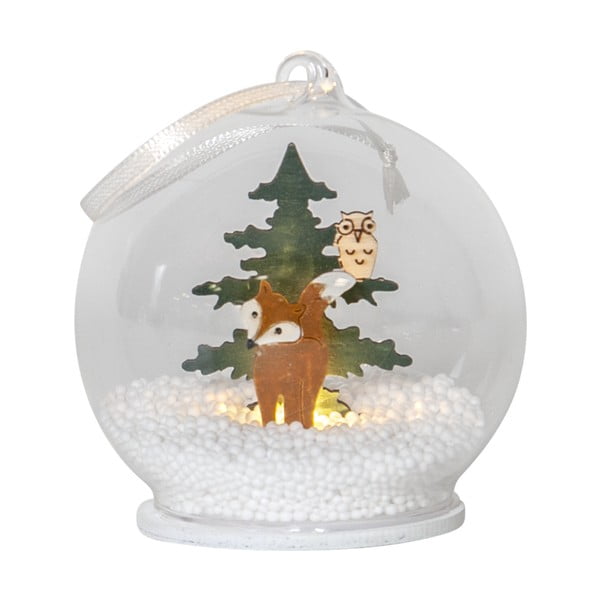 Vánoční závěsná světelná LED dekorace Star Trading Christmas Forest, ø 8 cm