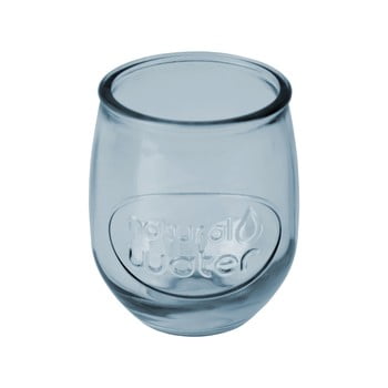 Pahar din sticlă reciclată ego dekor water, 400 ml, albastru închis