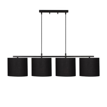 Lustră metalică cu abajur negru opviq lights jacob, negru