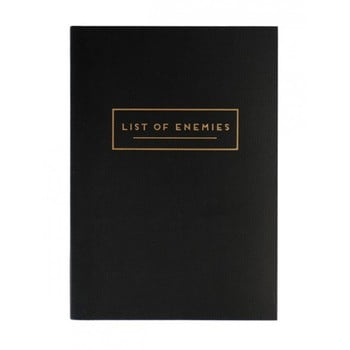 Blocnotes a6 alice scott by portico designs list of enemies, 160 pag., negru
