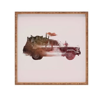 Tavă decorativă din lemn adventurer, 40 x 40 cm