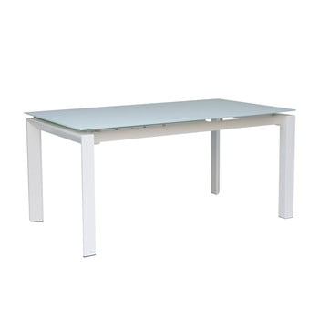 Masă extensibilă sømcasa selena, 160 x 90 cm, alb