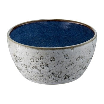 Bol din ceramică și glazură interioară albastru închis Bitz Mensa, diametru 12 cm, gri
