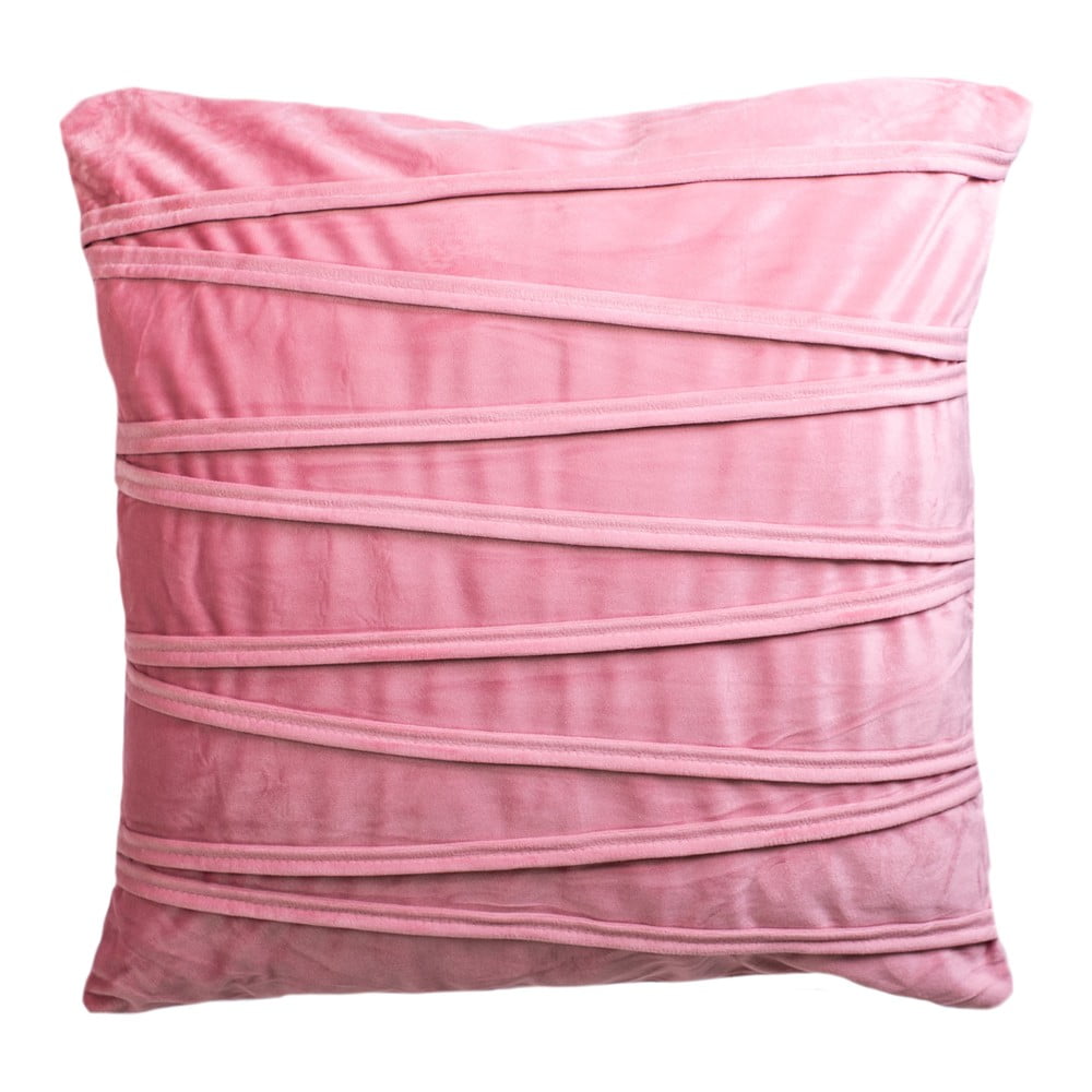 Růžový dekorativní polštář JAHU collections Ella, 45 x 45 cm