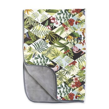 Pătură reversibilă din microfibră surdic tropical, 130 x 170 cm