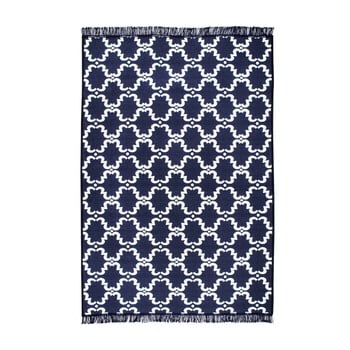 Covor reversibil risus, 160 x 250 cm, alb-albastru