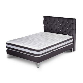 Pat cu saltea stella cadente maison mars forme 160 x 200 cm, gri închis