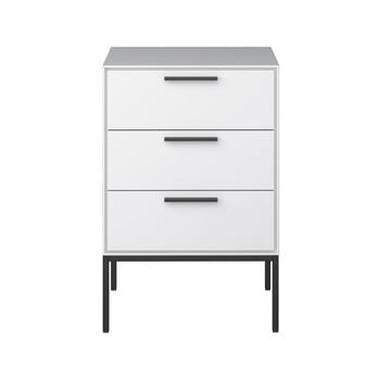 Noptieră cu 3 sertare steens slimline soul, alb