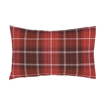 Set 2 huse pernă catherine lansfield brushed tartan, 50 x 75 cm, roșu