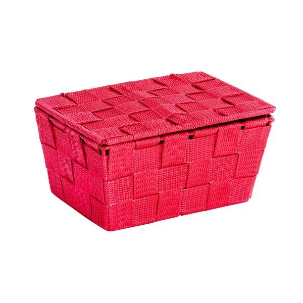 Červený košík s víkem Wenko Adria