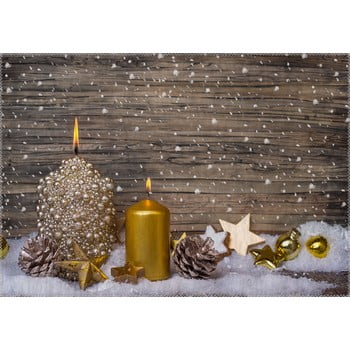 Covor Vitaus Christmas Period Golden Rustic, 50 x 80 cm