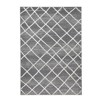 Covor zala living rhombe, 70 x 140 cm, gri închis