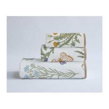 Set 3 prosoape din bumbac și microfibră surdic herbs