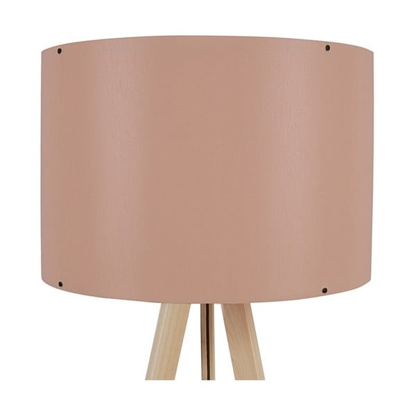 Stojací lampa se světle růžovým stínítkem Aiden