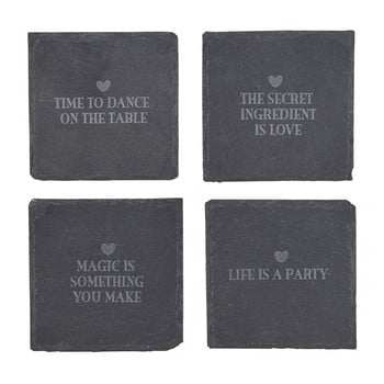 Set 4 suporturi pentru pahare miss Étoile, 10 x 10 cm