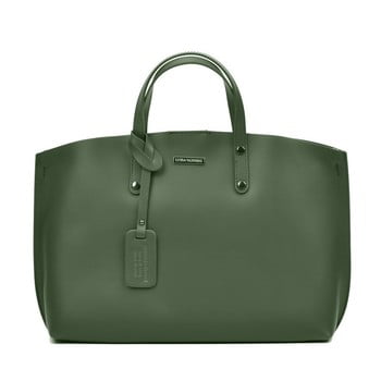 Poșetă din piele luisa vannini veronica, verde