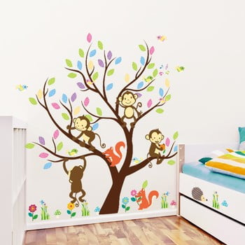 Set autocolante ambiance monkey on the tree
