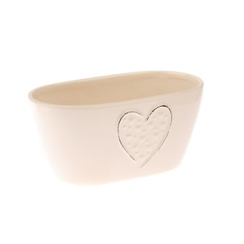 Ghiveci din ceramică dakls, crem