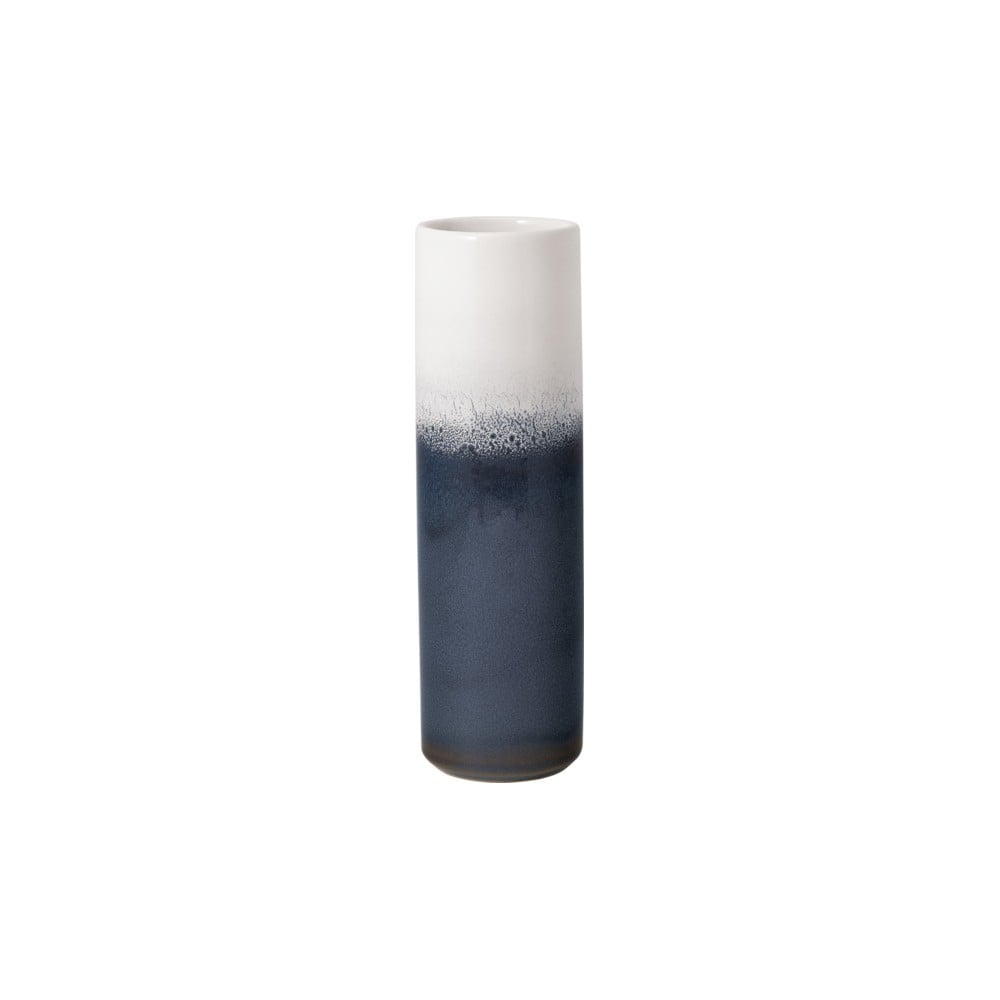 Modro-bílá kameninová váza Villeroy & Boch Like Lave, výška 25 cm
