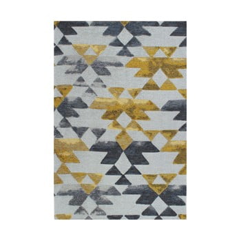Covor eko rugs susler grey/yellow, 135 x 200 cm