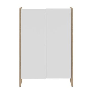 Dulap baie temahome biarritz, înălțime 89,5 cm, alb - maro
