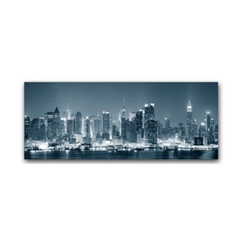 Tablou imprimat pe pânză argintie styler manhattan, 150 x 60 cm