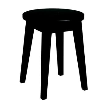 Scaun jos din lemn de stejar rowico frigg, negru