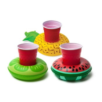 Set 3 suporturi gonflabile pentru pahare big mouth inc. tropical