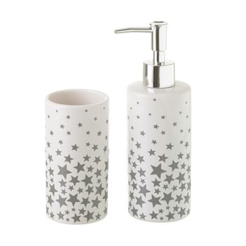 Set suport periuțe și dozator de săpun unimasa stars, ceramică