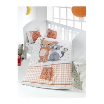 Lenjerie de pat cu cearșaf pentru pat de o persoană Ruhno Rittie, 100 x 150 cm
