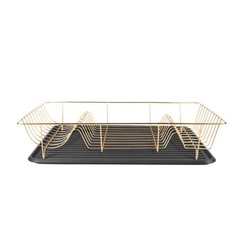 Suport pentru scurs vase pt living linea, auriu