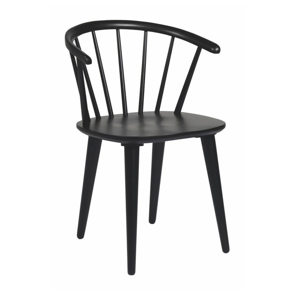 Černá jídelní židle ze dřeva kaučukovníku Rowico Carmen