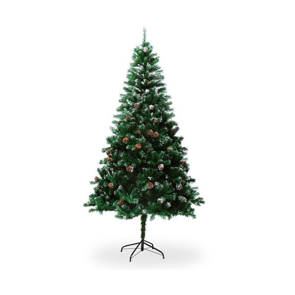 Umělý vánoční stromek se šiškami, výška 2,1 m