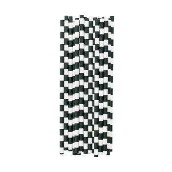 Set 25 paie din hârtie miss Étoile black stripes