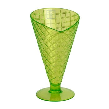 Pahar din plastic navigate sundae cone, verde