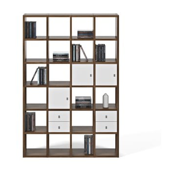 Bibliotecă temahome pombal, lățime 151 cm, maro închis
