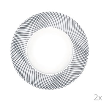 Set 2 tăvi pentru servit din cristal nachtmann samba, ⌀ 32 cm