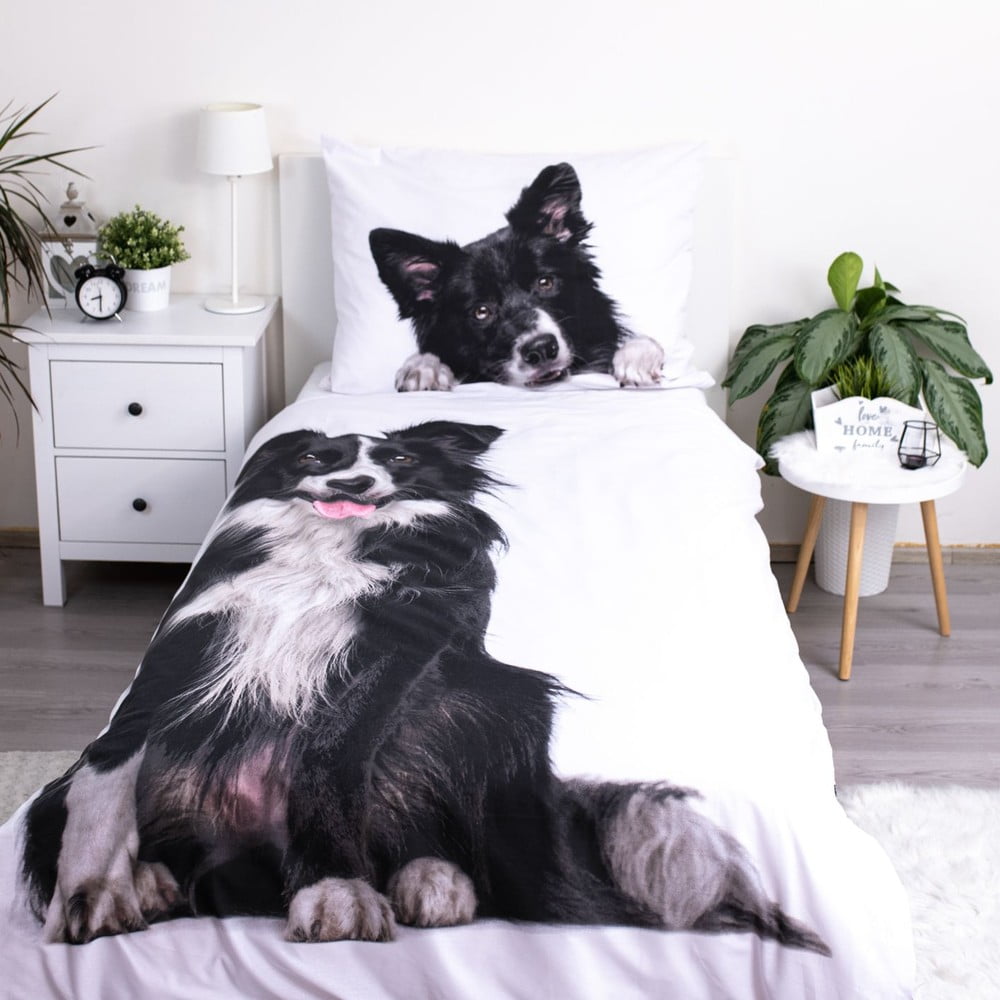 Produktové foto Bavlněné dětské povlečení na jednolůžko 140x200 cm Border Collie – Jerry Fabrics