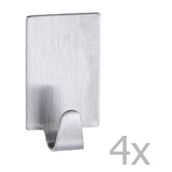 Set 4 cârlige din oțel inoxidabil wenko hooks