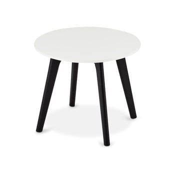 Măsuță de cafea din lemn furnhouse life, Ø 48 cm, alb-negru