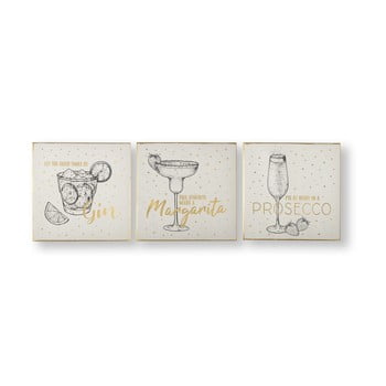 Set 3 tablouri de perete Graham & Brown Drinks Collection