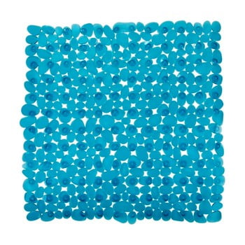 Covor baie anti-alunecare wenko drop, 54 x 54 cm, albastru petrol